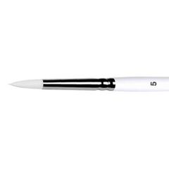 1B10W - Round brush from white synthetic
