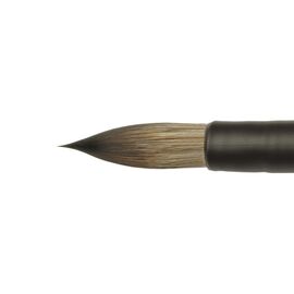 Aqua Black -  Round brush from squirrel imitation №12