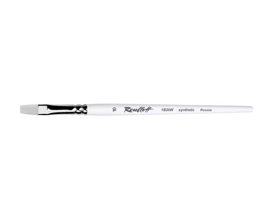 1B20W - Flat brush from white synthetic