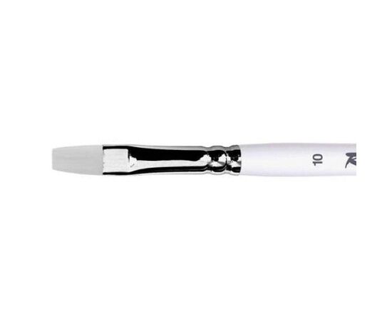1B20W - Flat brush from white synthetic