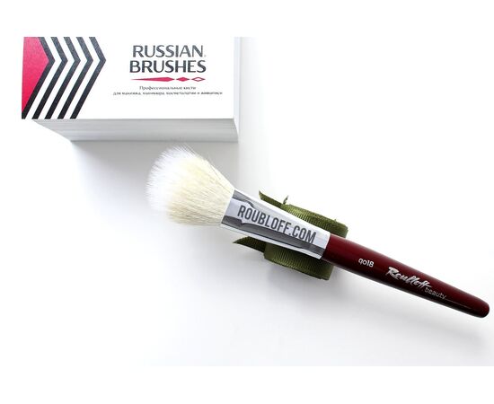 qo18 - Duo-fiber oval brush from goat and synthetic